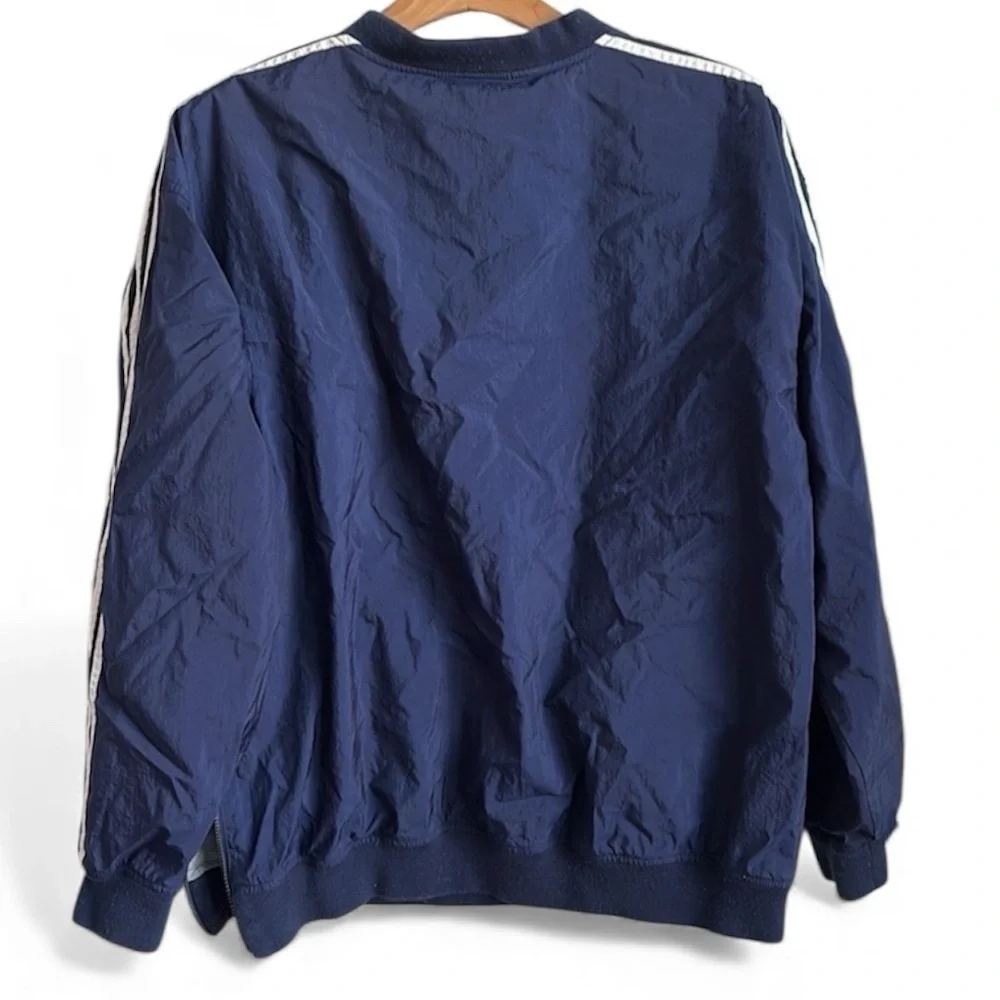 Vintage Adidas 3 Stripes Pullover Nylon Windbreaker Jacket Lined XL